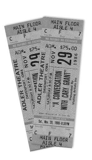 A Conservation with Cary Grant tickets